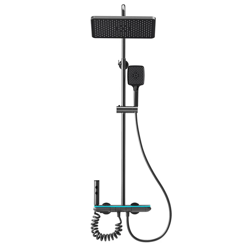

#For Shower shower set gun gray shower smart digital display ambient light pressurized spray head bathroom bath bather