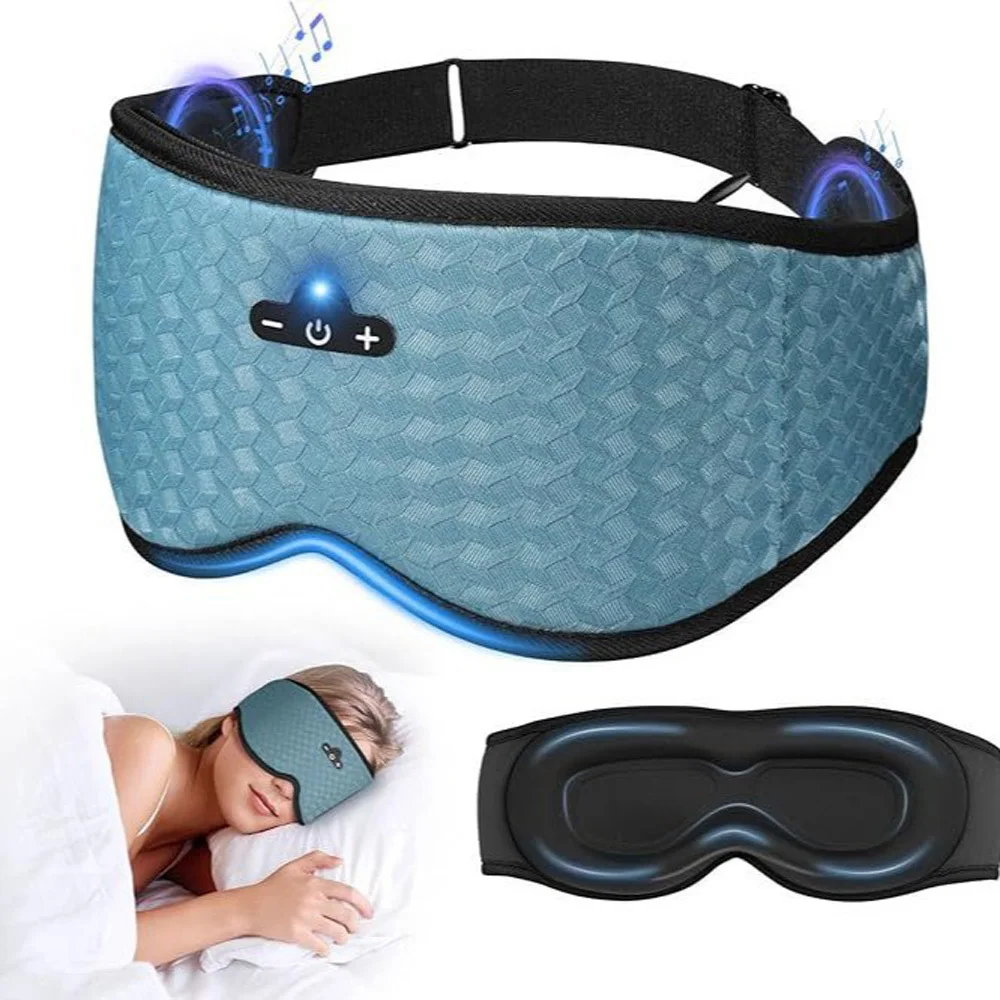 Bluetooth 3D Eye Mask Sleep Headphones Soft Cotton Music Earphones Travel Eye Cover Lunch Break Eyeshade Wireless Sleep Mask