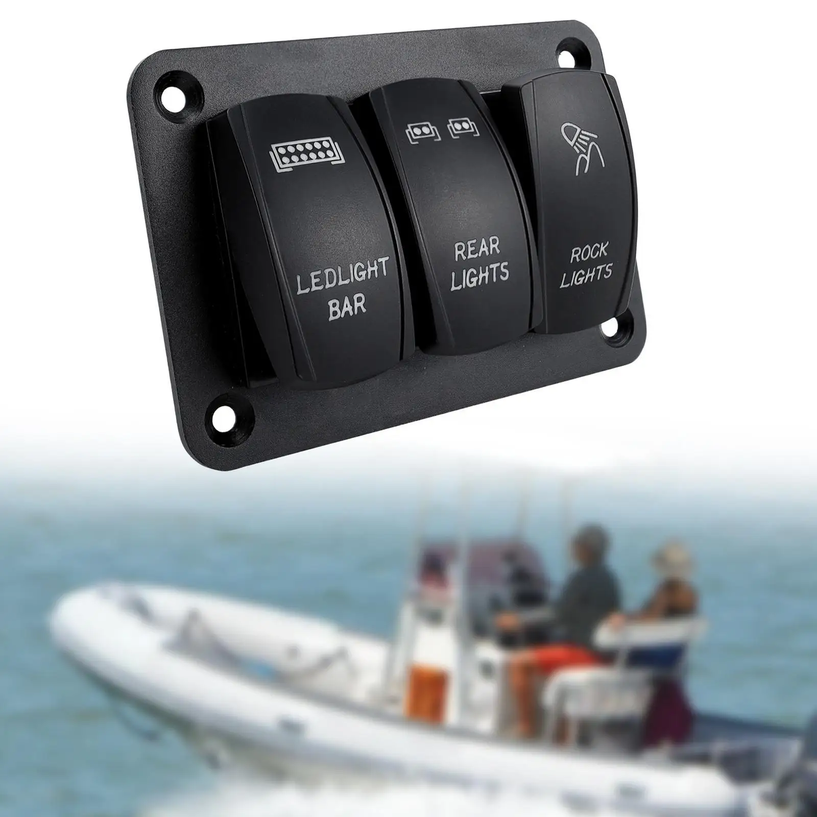

3 Gang Rocker Switch Panel Replace Easy to Install for Utvs Marine Suvs
