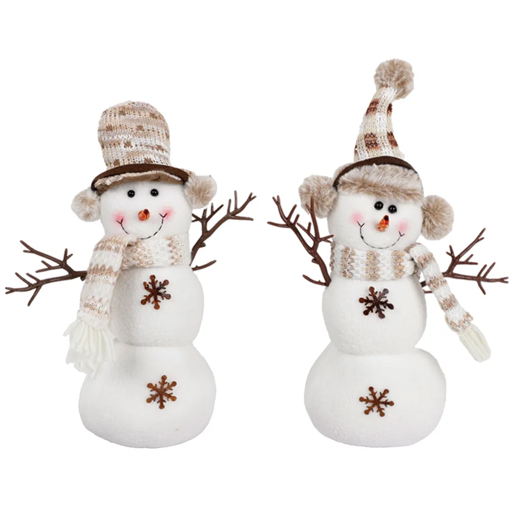 

Christmas Decorations Snowman Winter Tabletop Decor for Indoor Home Kitchen Fireplace Office Room Xmas New Years Gifts