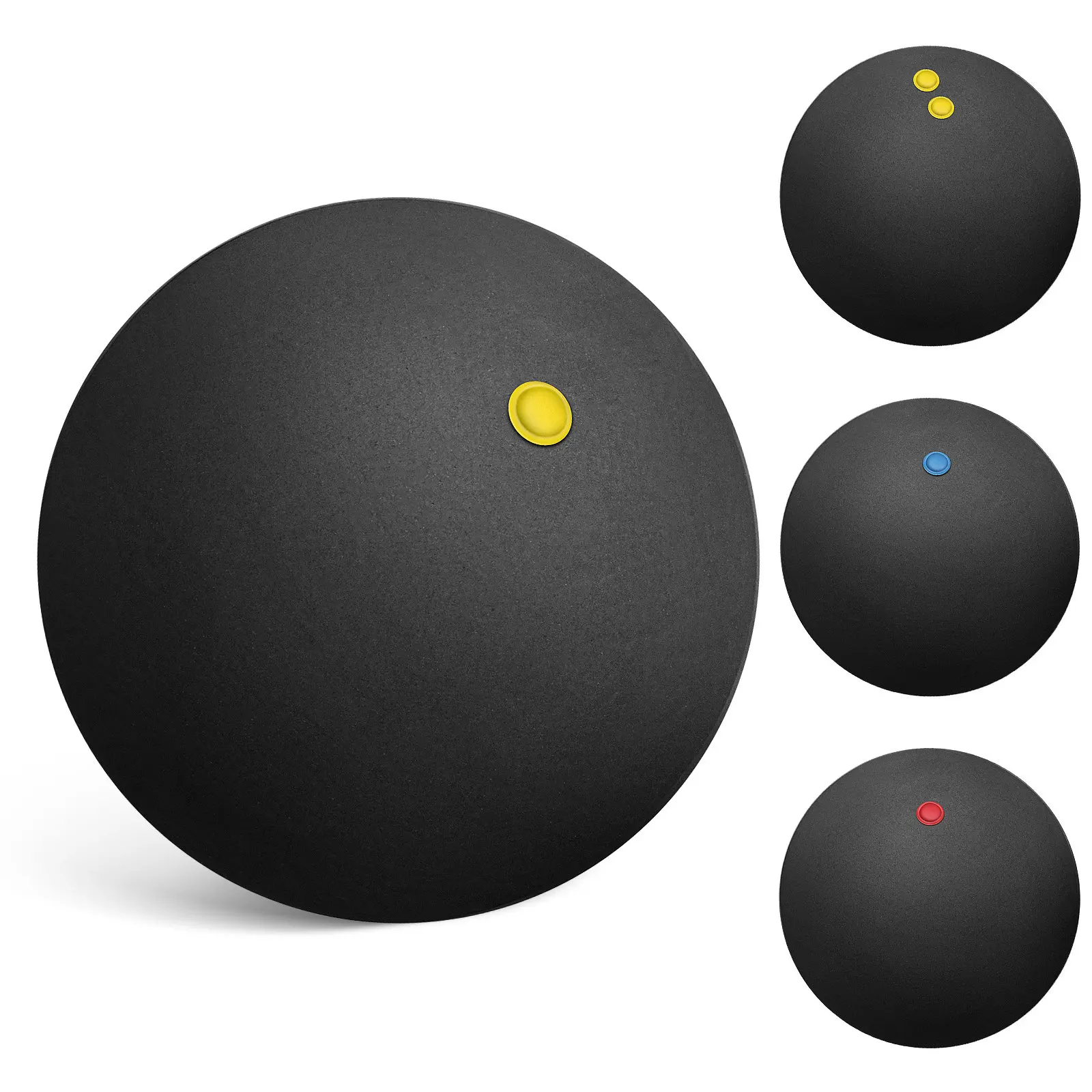 

4Pcs Squash Balls Sturdy Flexible Bounce Balls for Squash Sport Training Strength Flexibility Reaction Speed Athletic