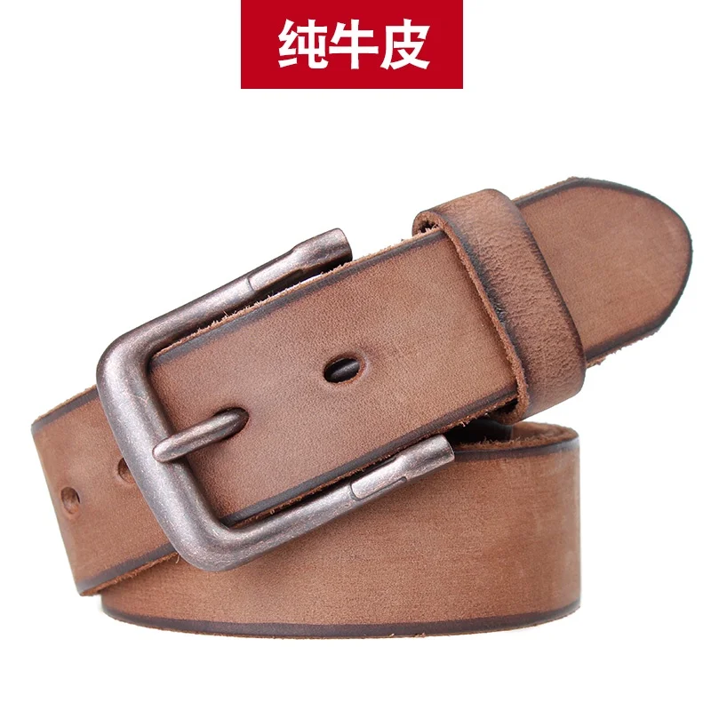 New Italian cowhide leather belt men's waist band frosted belt cowhide high-grade belt man