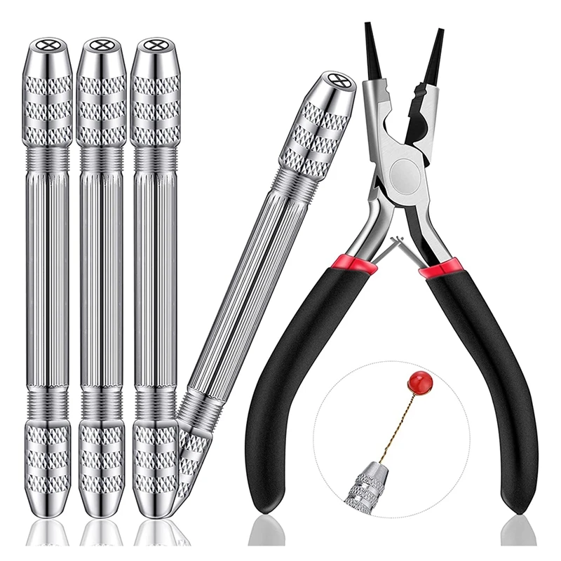 5 peças ferramentas de fabricação de jóias diy acessórios de jóias torcido fio de cobre ferramentas alicate de jóias para fazer jóias diy