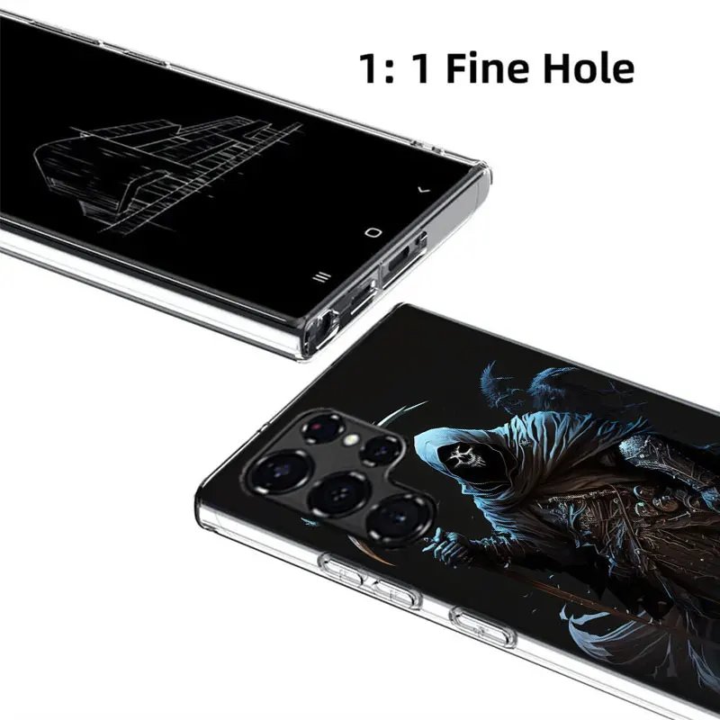 Death Grim Reaper Skull Cases Telefoonhoesje voor Samsung Galaxy S26 Ultra S25 Edge S24 S23 FE S21 Plus S20 S22 Cover TPU Capa Shell