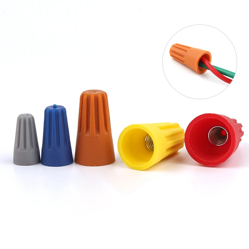 50PCS Colorful Electrical Insulated Crimp Twist Terminal Quick Wire Connector Nut Spring End Cap Connection