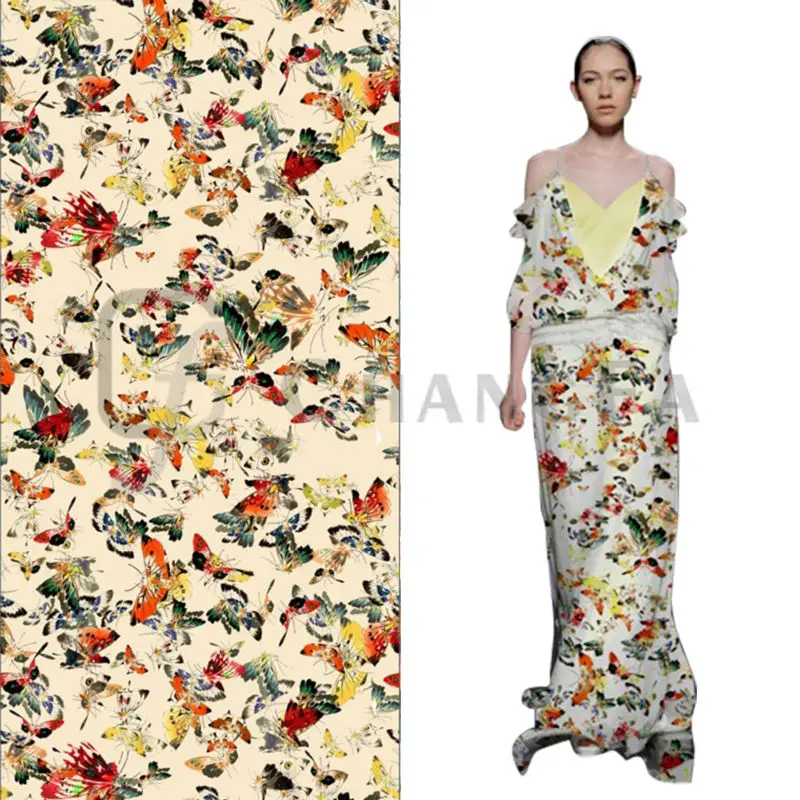 

New Style Digital Print Butterfly print Cotton Fabric Poplin Wholesale For Garment