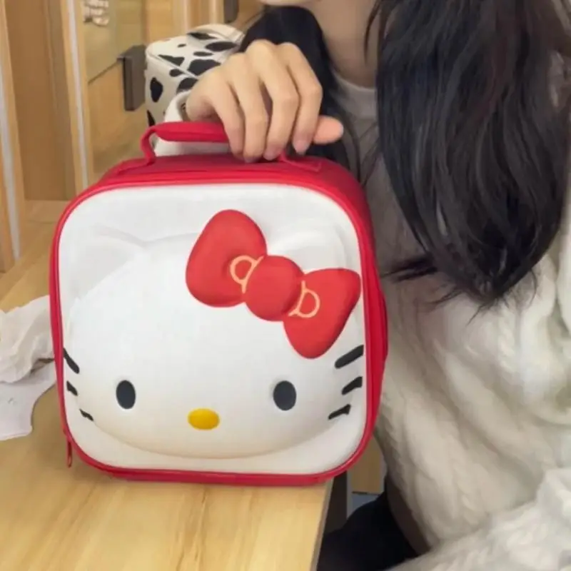 Sanrios Kozmetik Durumda Kuromi Hello Kitty\'nin Karikatür Eva Kozmetik saklama çantası Büyük Kapasiteli Taşınabilir Seyahat Taşınabilir makyaj