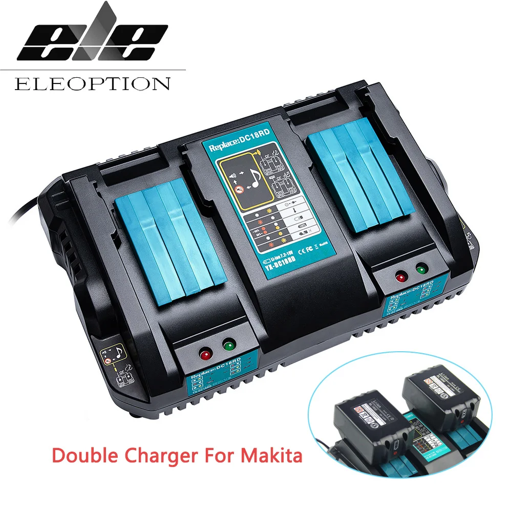 Li-ion Battery Charger for Makita Battery Charger 18V 14.4V BL1860, BL1850, BL1840, BL1830, BL1820, BL1415, BL1440 DC18RC 3A