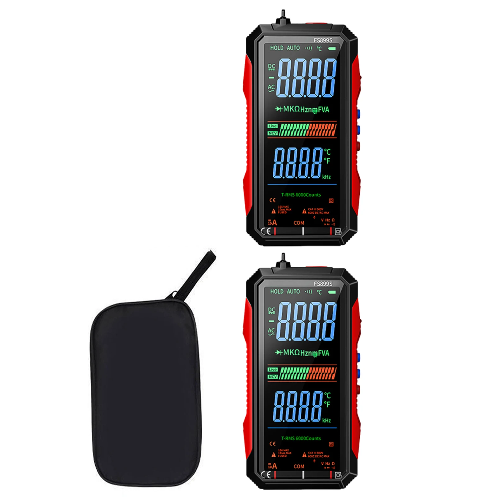 FS899S Digital Multimeter Tester Volt Meter Ohmmeter AC/DC Capacitance Meter Measures Voltage Current Resistance Temp Frequency