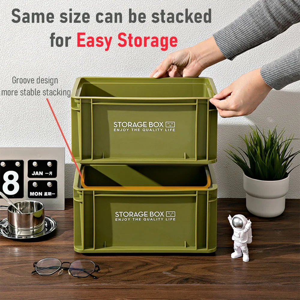 Industrial Style Outdoor Camping Stackable Storage Box Desktop Household Cosmetics Organizer Buckets Snack and Sundry Storage