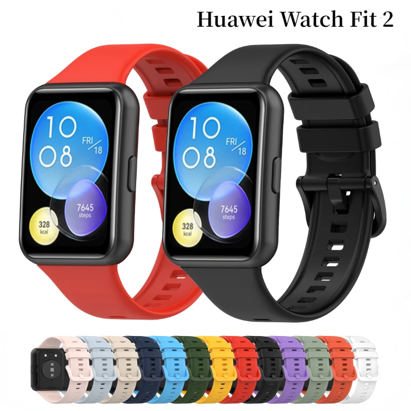Ремешок силиконовый для Huawei Watch Fit 2, оригинальный сменный Браслет для смарт-часов