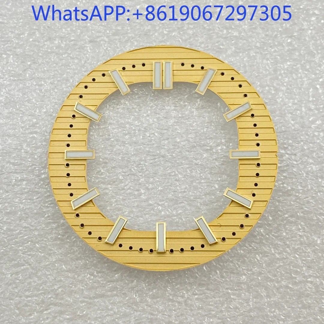 스켈레톤 중공 라인 그레인 시계 다이얼 적합한 NH38 무브먼트 모드 액세서리 다채로운 가로 줄무늬 질감 다이얼