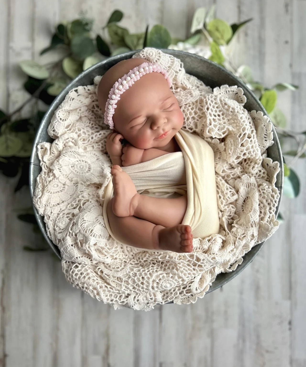 18Inch Can Open Mouth Dark Skin Pascale bebe reborn de silicona Doll With Painted Skin Soft Touch Feeling Rooted Eyelashes Doll