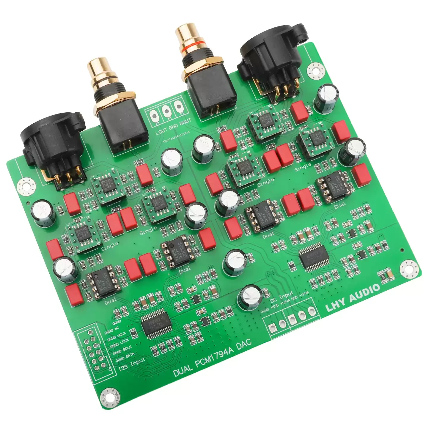 Nvarcher HIFI Dual PCM1794A DAC Audio 5532dd+5534d Op AMP Decoder XLR RCA Output I2S input  Board 24Bit 192K