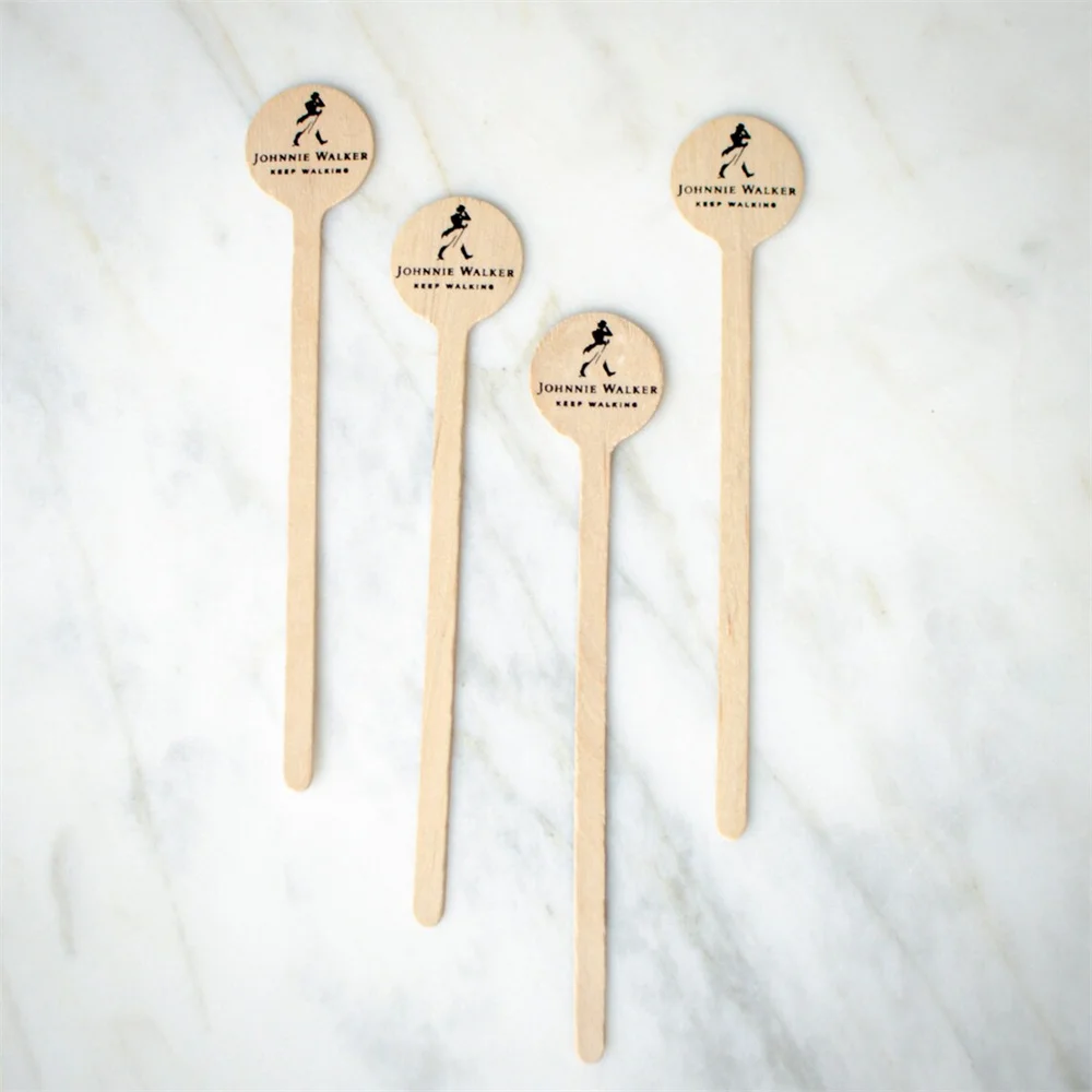 Wooden Drink Stirrers, Company Logo Swizzle Sticks, Whiskey Signature Cocktails, Custom Cocktail Stirrers, Foil Stamped Stir Sti