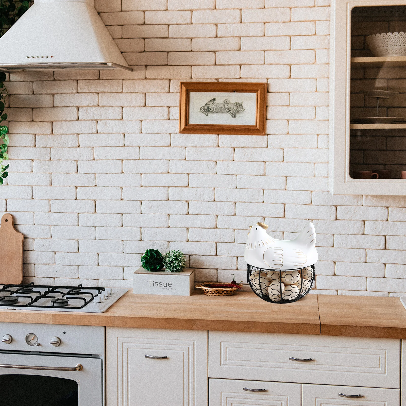 

1Pcs Iron Art Basket Fruit Vegetable Storage Organizer Multifunctional Desktop Snack Sundries Container