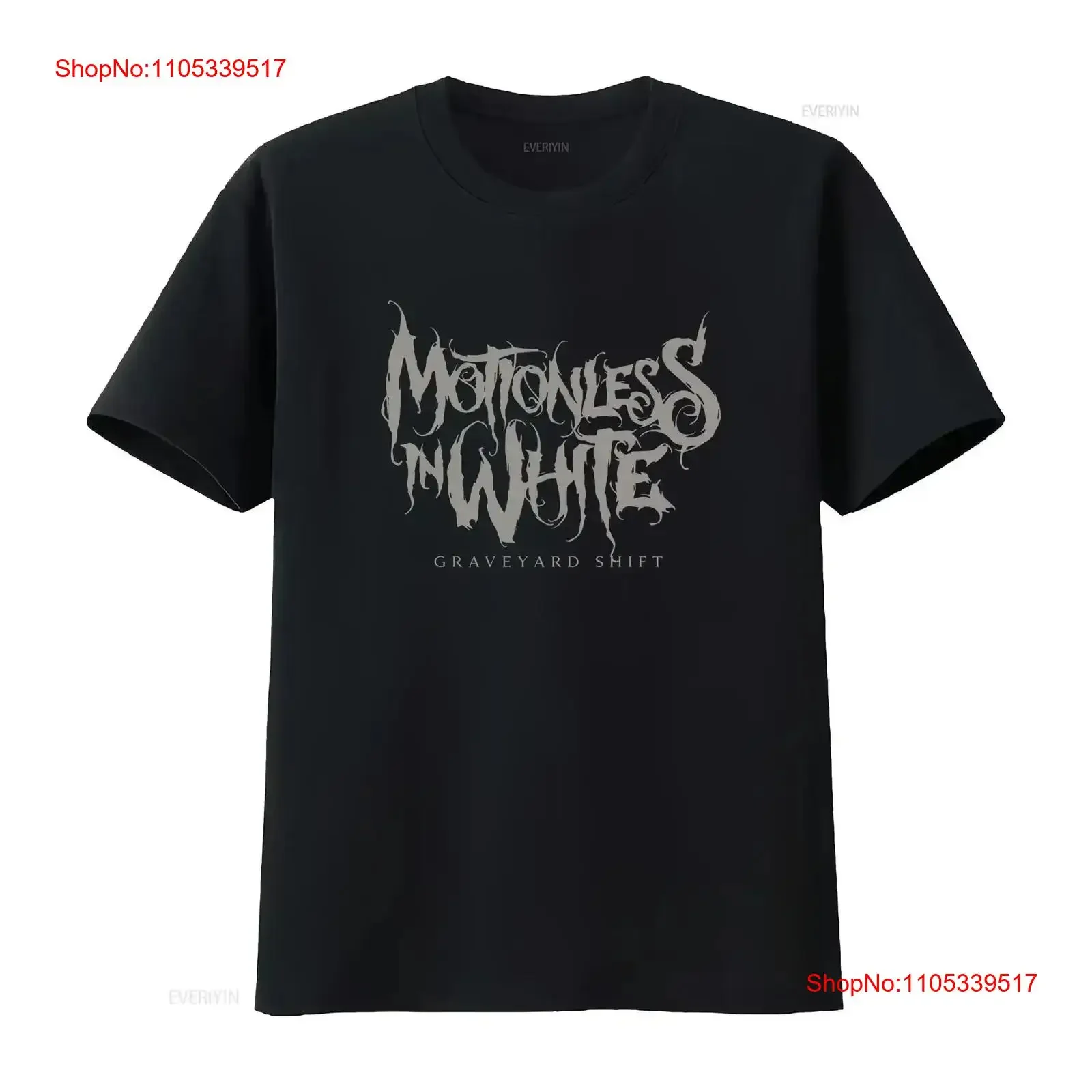 Men's Motionless In White Graveyard Shift Slim Fit T shirt X Large Black vintage Washed Casual homme Versatile designer clothes