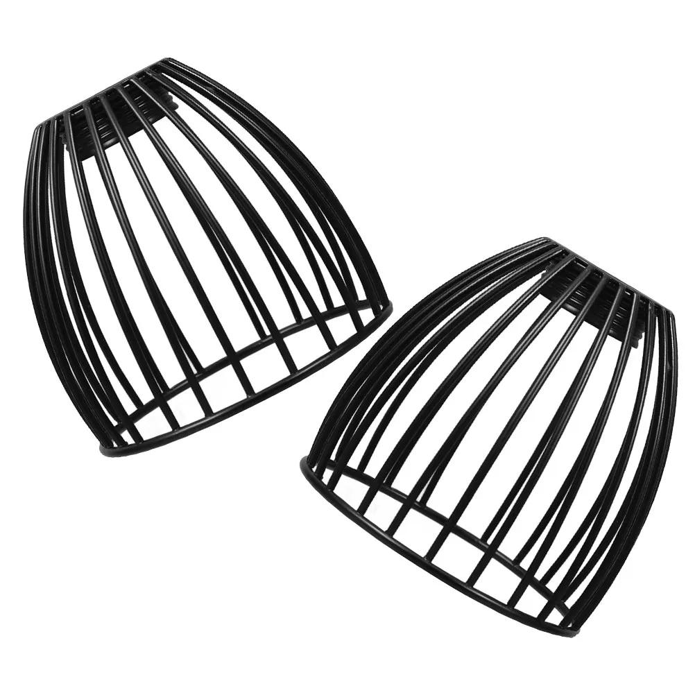 2Pcs Hollow Metal Birdcage Lampshade Wrought Iron Mini Pendant Light Shade Industrial Vintage Ceiling Light Cover Bedroom Table