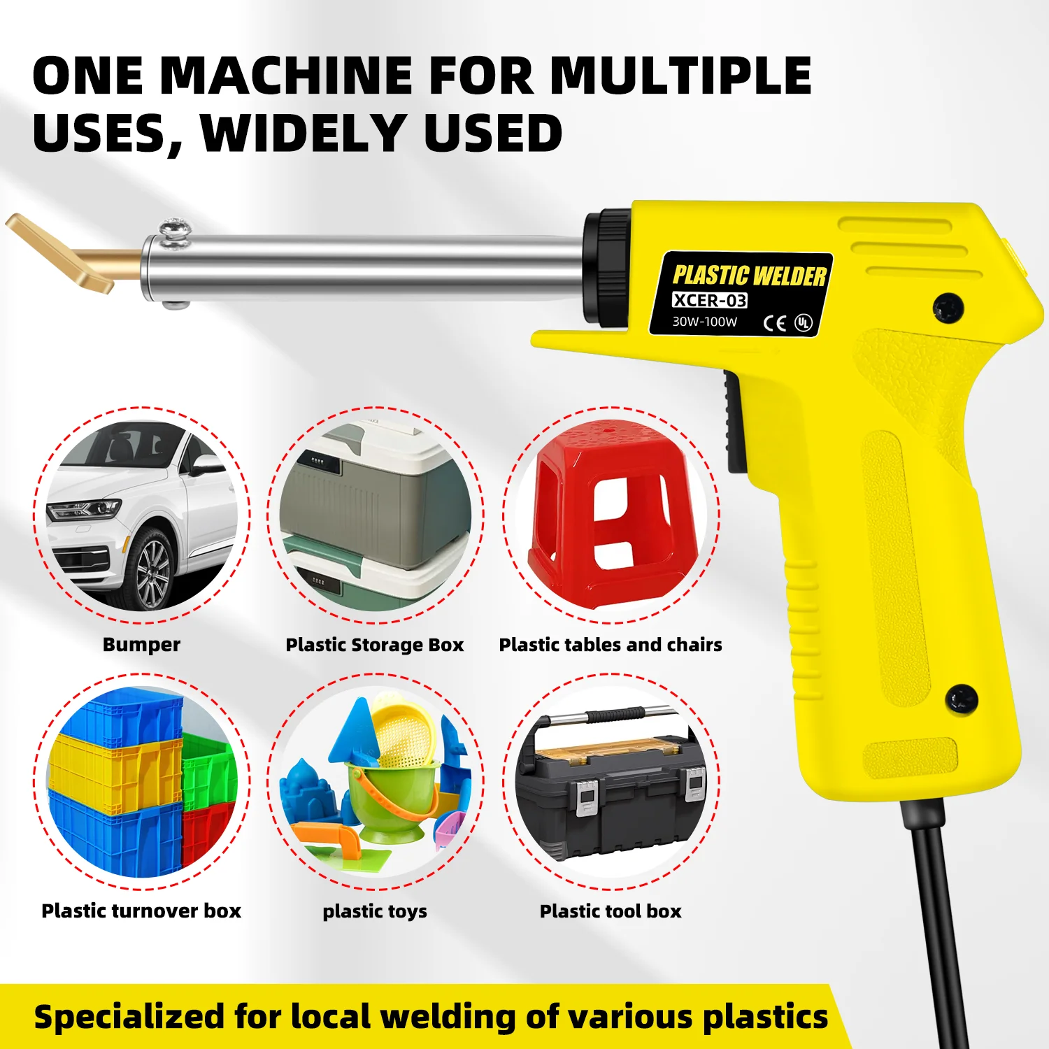 Kit besi solder 110v220V, Kit solder portabel (untuk produk plastik, papan sirkuit, DIY rumah, perbaikan elektronik)