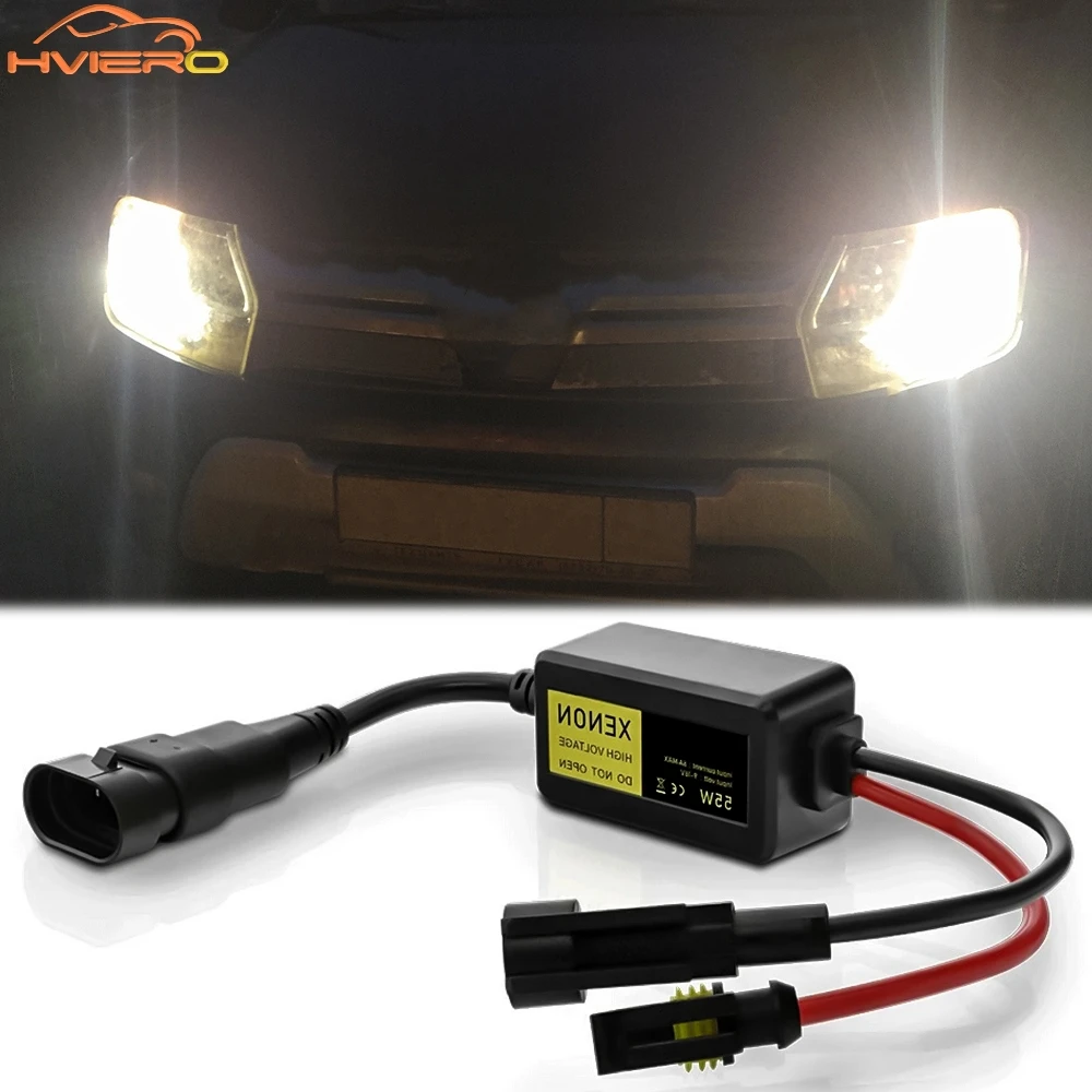 

2Pcs Car Headlight Front Bulb HID H4 Fog Light 6500K Super Bright HeadLamp Slim Ballasts Auto Rear Brake Turn Signal Lamp Xenon