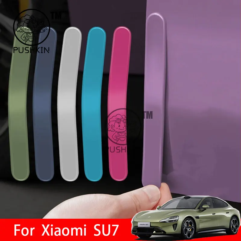 

4pcs For Xiaomi SU7 2024 2025 2026 Car Door Anti-Collision Strip Hidden Protective Sticker Scratch Resistance Accessories
