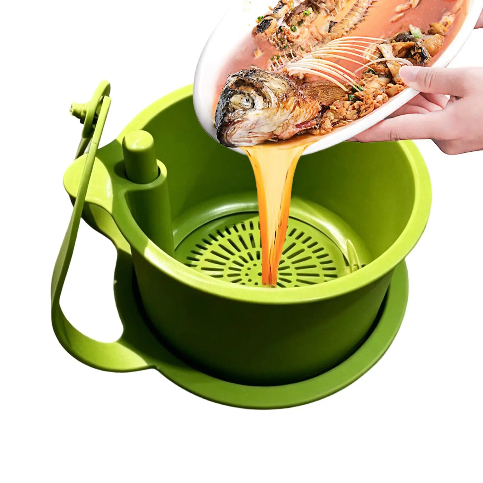 Sink Food Catcher Basket Adjustable Garbage Colander with Push-to-pour Design Kitchen Food Waste Catcher for Pasta Soup Stain