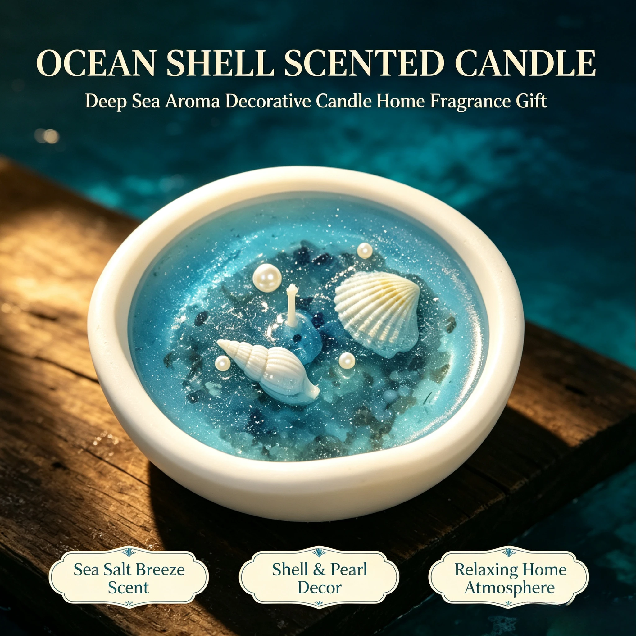 Home Fragrance Candles - xmsj Deep Sea Shell Scented Candle