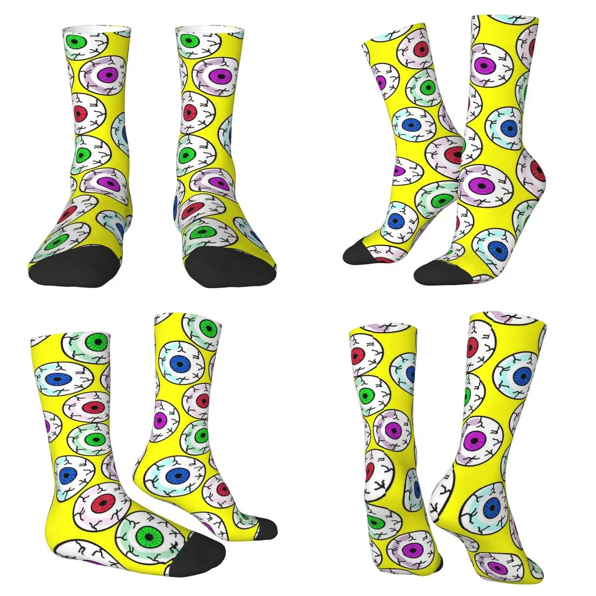 

Eyeball Print Socks Harajuku High Quality Stockings All Season Long Socks Accessories for Unisex Birthday Present