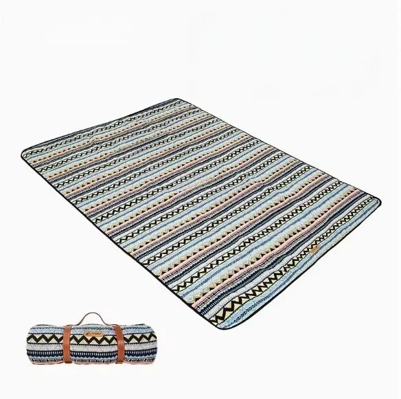 Thickened Oxford Cloth Rectangular Beach Picnic Mat Waterproof And Moisture-proof Portable, Suitable For Outdoor Use And Storage