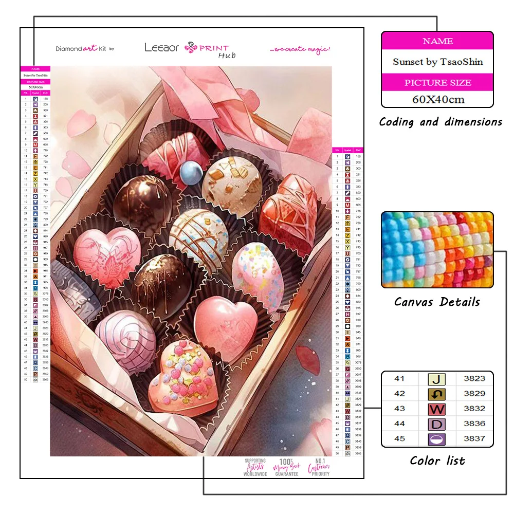 Cartoon Food Diamond Painting Chocolate Macaron Donut Full Diamond Mosaic Embroidery 5d Diy Cross Stitch Kits Home Decor Gift