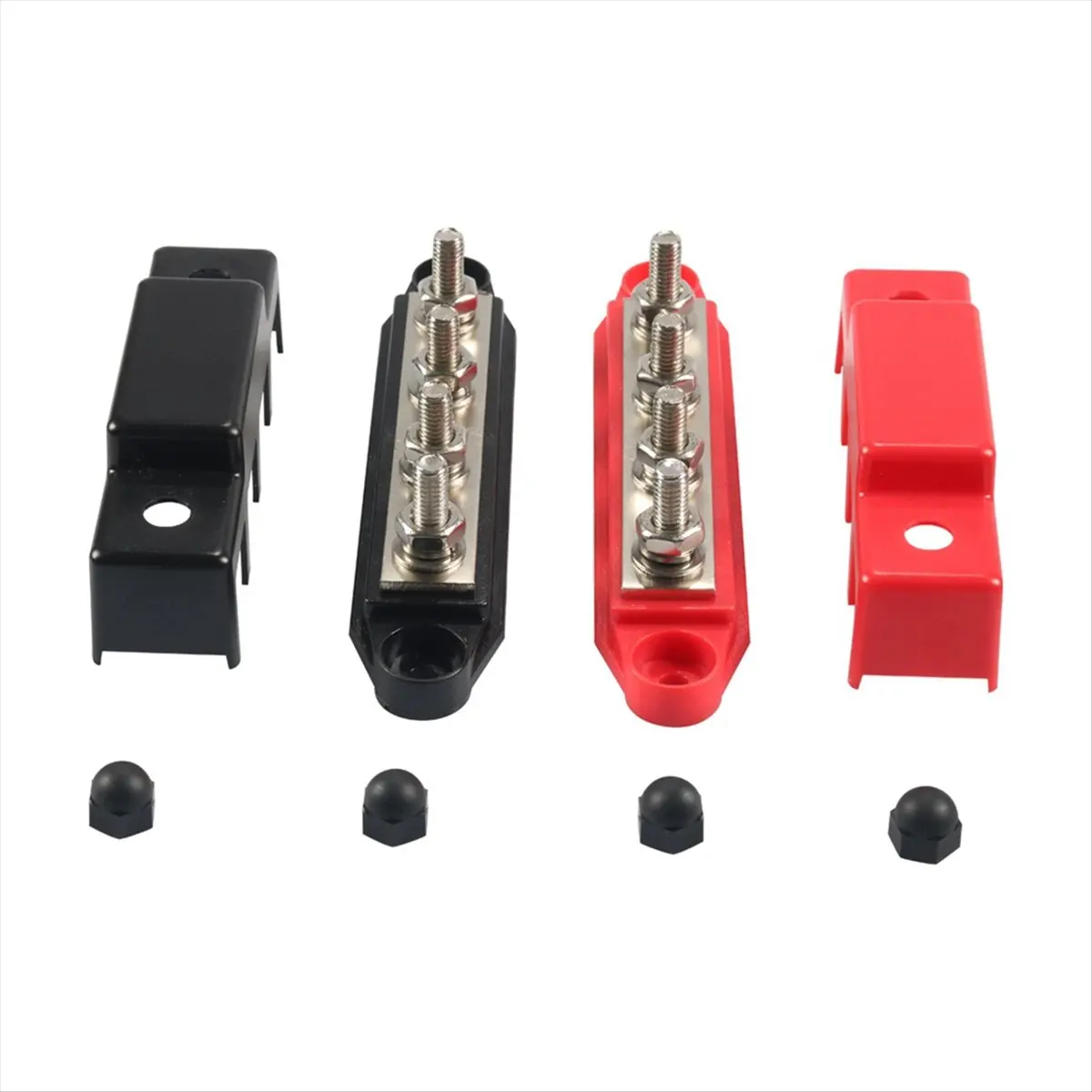 AT42 4 Way Busbar M8 High-Current Terminal Stud Multi-Function RV Conversion Accessories Car Accessories RV Supplies