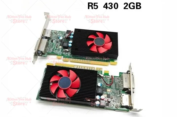 2GB Low Profile Graphics Card Dual DisplayPort Office Light Gaming
