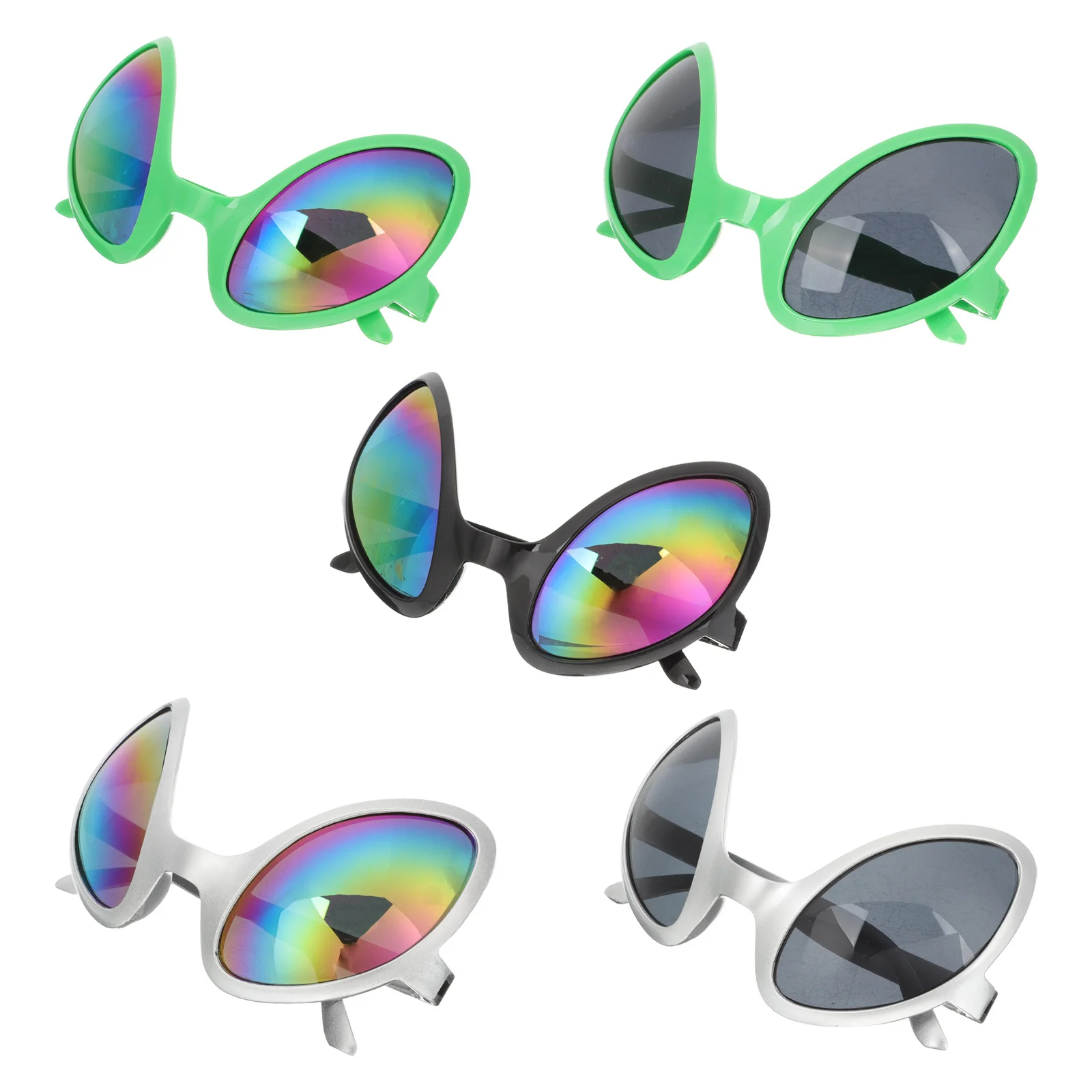 

5Pcs Alien Glasses Funny Festival Party Sunglasses Oversized Decorative Plastic Fun Summer Glasses Lightweight Party Favors