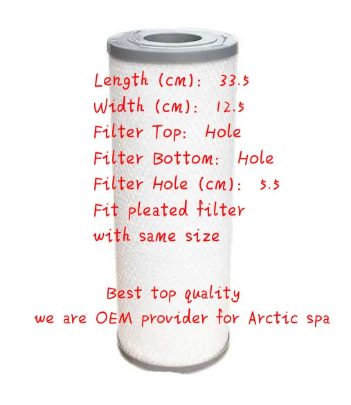 Popular filter size 335 x 125mm 54mm hole bestselling spa filter New Zealand Australia  hot tub filter top selling water filter