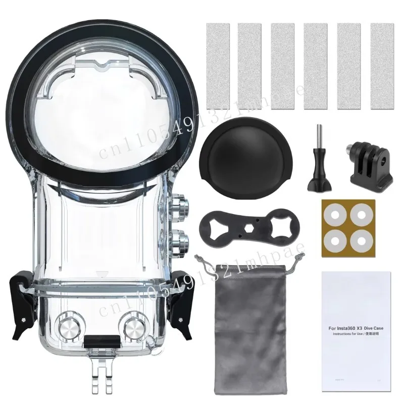 

2025 underwater 30m waterproof case, suitable for Insta 360 one X3 action camera diving protective case
