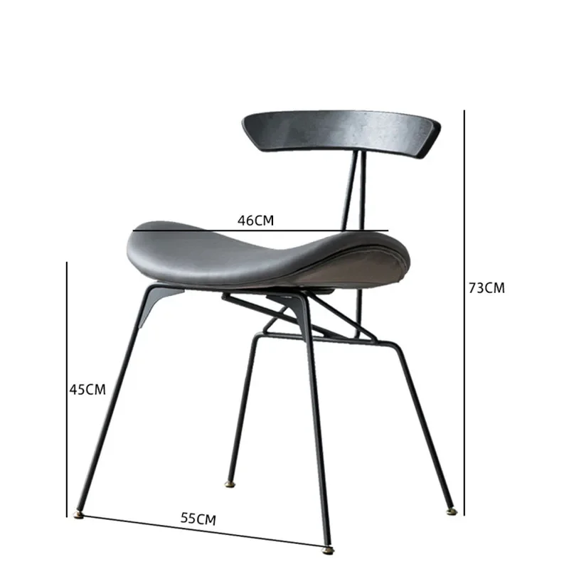 Creative Wrought Iron Dressing Chair for Bedroom Lounge Chairs Sillas De Comedor Furniture Стулья Для Nordic Retro Dining Chair