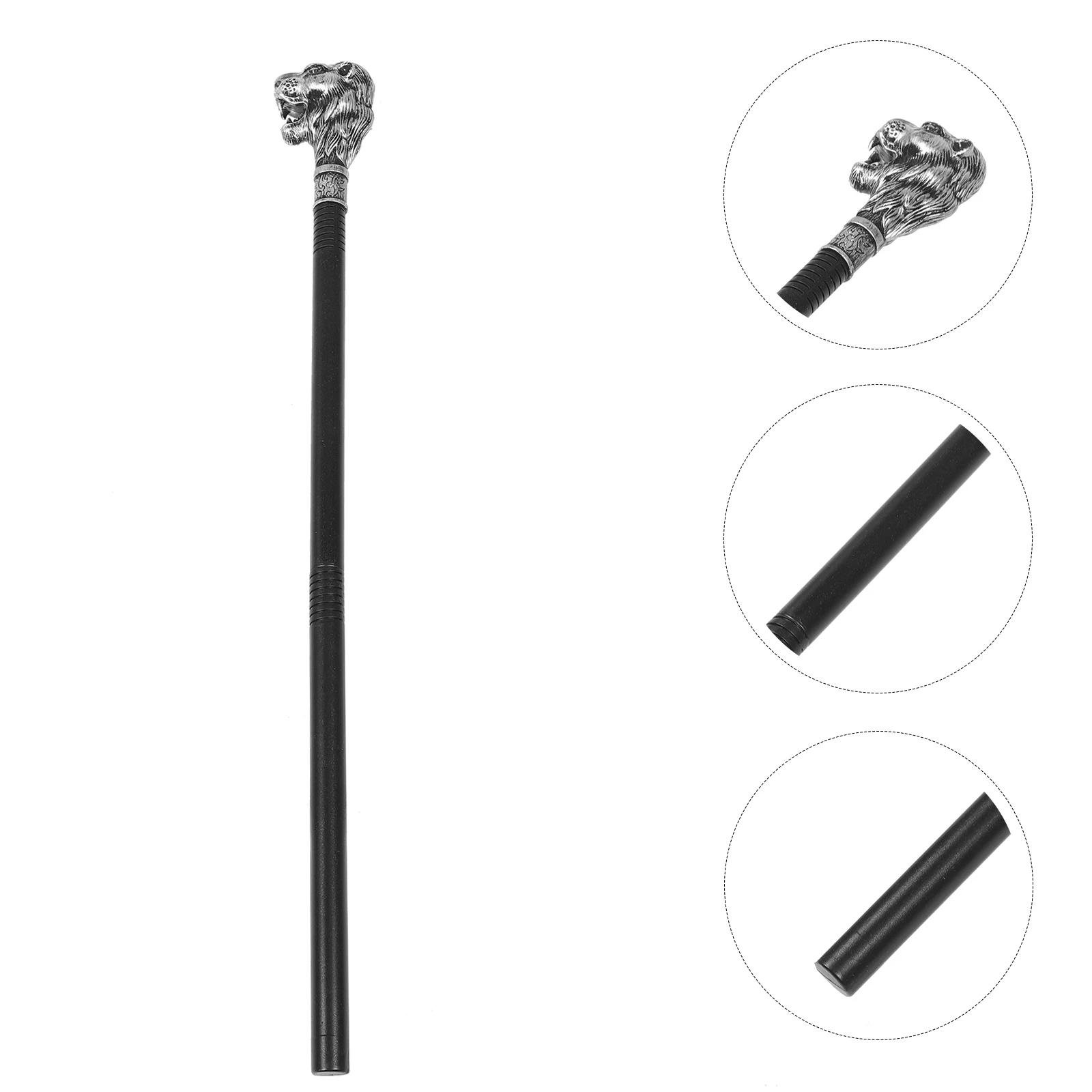 

Lion Head Scepter Walking Sticks 77cm Plastic Halloween Cane Props Cosplay Wands Unique Design Long Use Party Festival