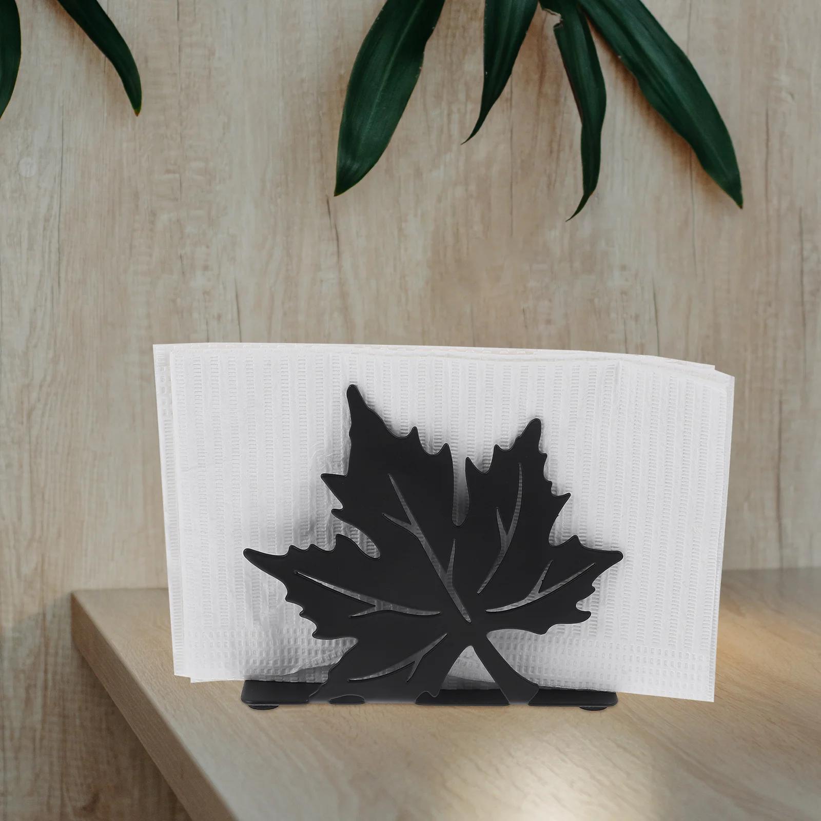 

Maple Leaf Napkin Holder 140g 12x4x10 2cm Black Metal St Large Capacity Restaurant Hotel Coffee Shop Table Dispenser Tissue