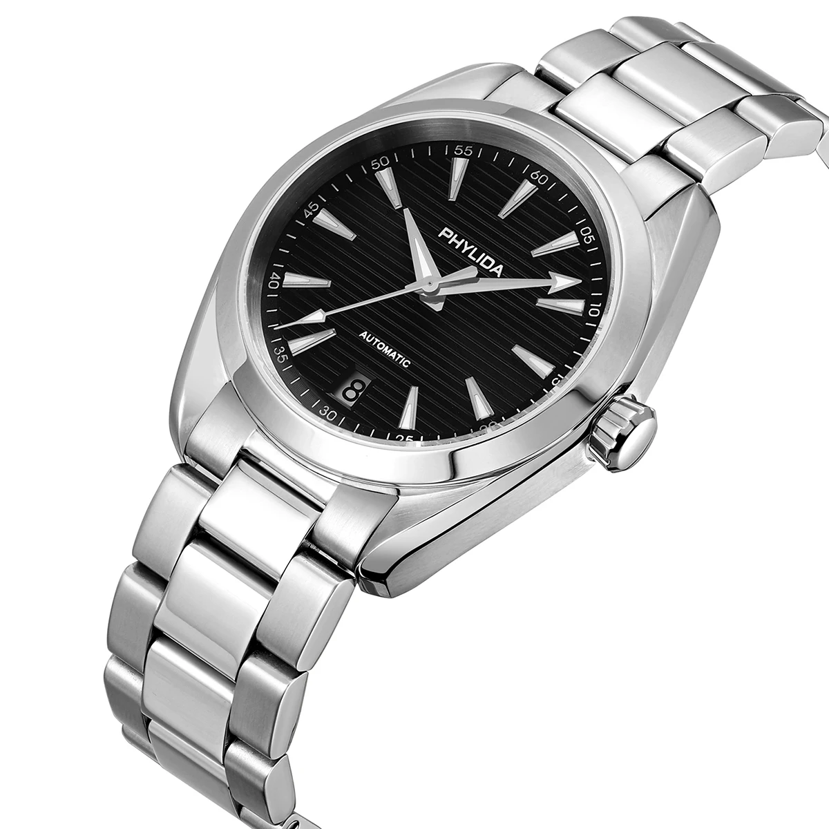 PHYLIDA 38 мм AQUA AT150 мужские автоматические часы с черным циферблатом механические наручные часы BGW9 циферблат NH35A механизм 150 м водонепроницаемые