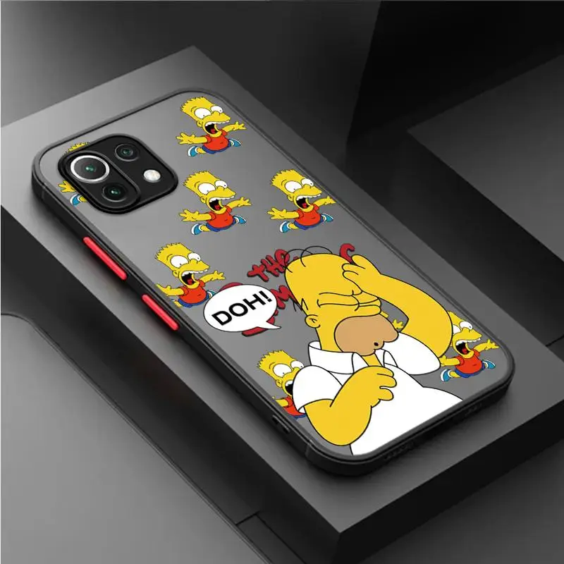 Simpsons Family Disney Case for Xiaomi Poco X3 NFC 11 Lite 11T X4 GT 12 M5 13 Pro 9T C40 10T F3 12T 14 Funda Matte Phone Cover