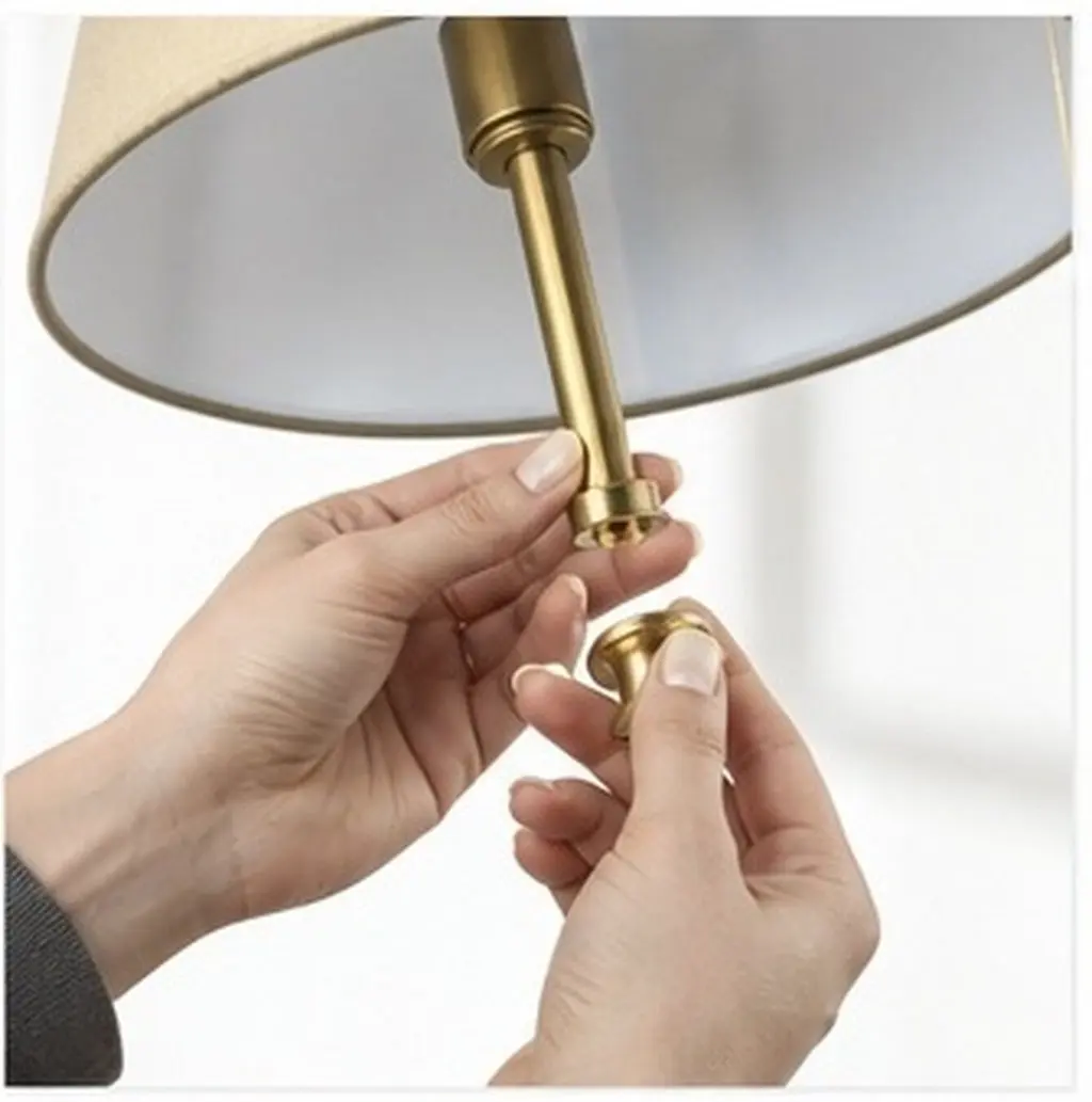 2Pcs Brass T-Shaped Internal Thread Lamp Connector Brass Spindle for Table Wall Lamps Extension Heavy Load Bearing Fixture