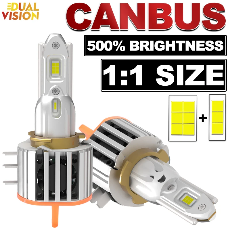 

H15 LED Headlight Bulb Wireless Auto Light Daytime Running Lights High Beam 6000K 7535 CSP Car Lamp Plug&Play Turbo Headlamp 12V