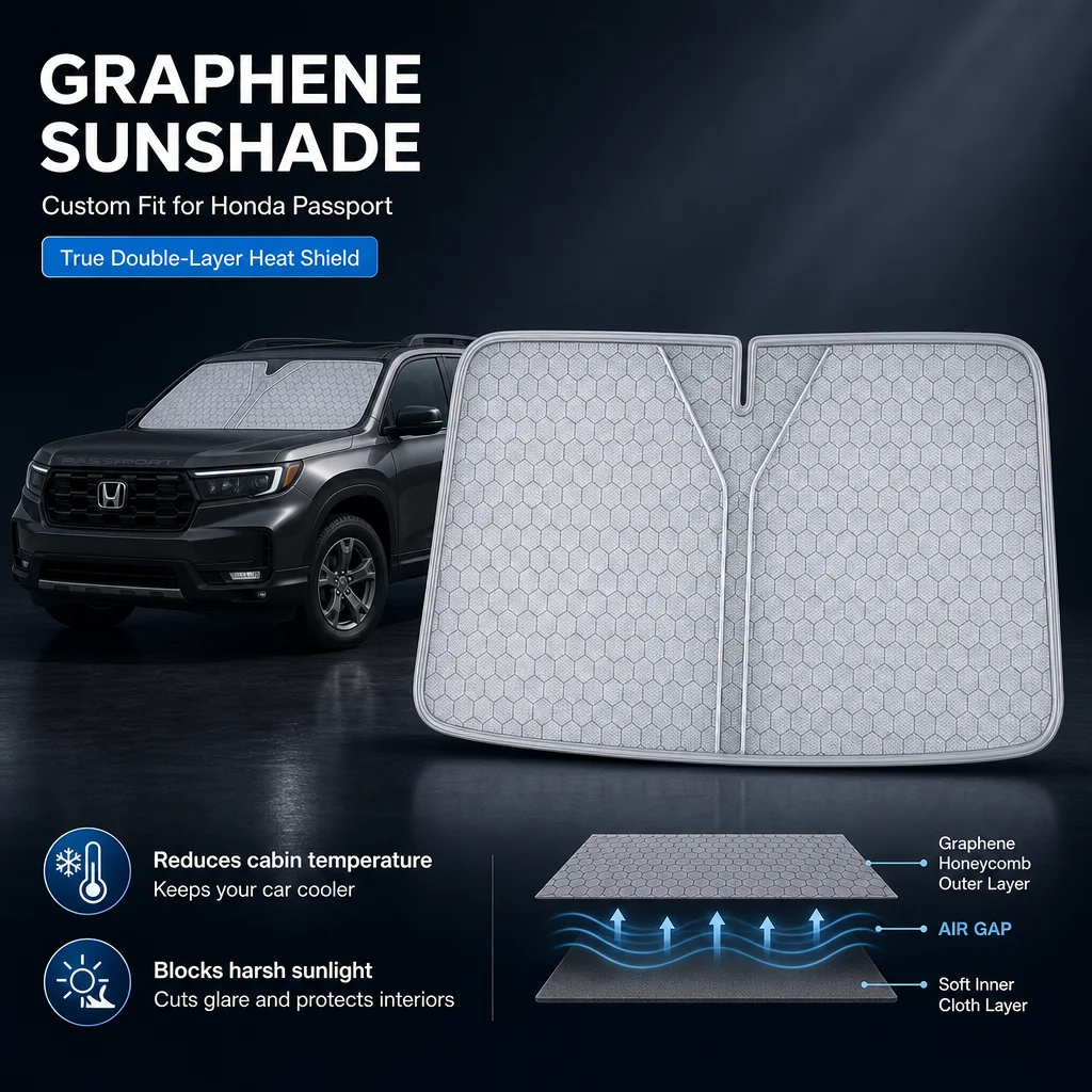 For Honda Passport Graphene Windshield Sunshade Custom Fit Car Sunshade UV Sun Protection Car Accessories