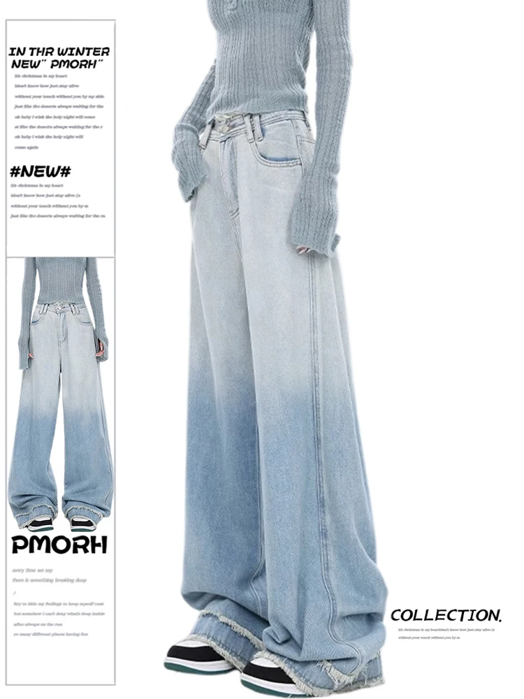 

Women Y2k Jeans Baggy Harajuku Oversize Denim Trousers 90s Aesthetic Jean Pants Vintage Japanese 2000s Style Trashy Clothes New