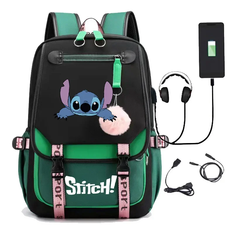 Disney Lilo Stitch Backpacks Waterproof Large Capacity Schoolbag Laptop Back To Schoolbag Girl Rucksack Travel Bag Mochila Gifts