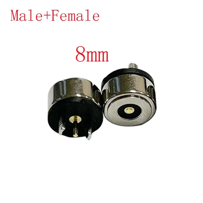 Spring-Loaded Magnetic Pogo Pin Connector Male Female DC Power Charge Probe Magnet Connector 1Pin 5mm/8mm/10mm/12mm