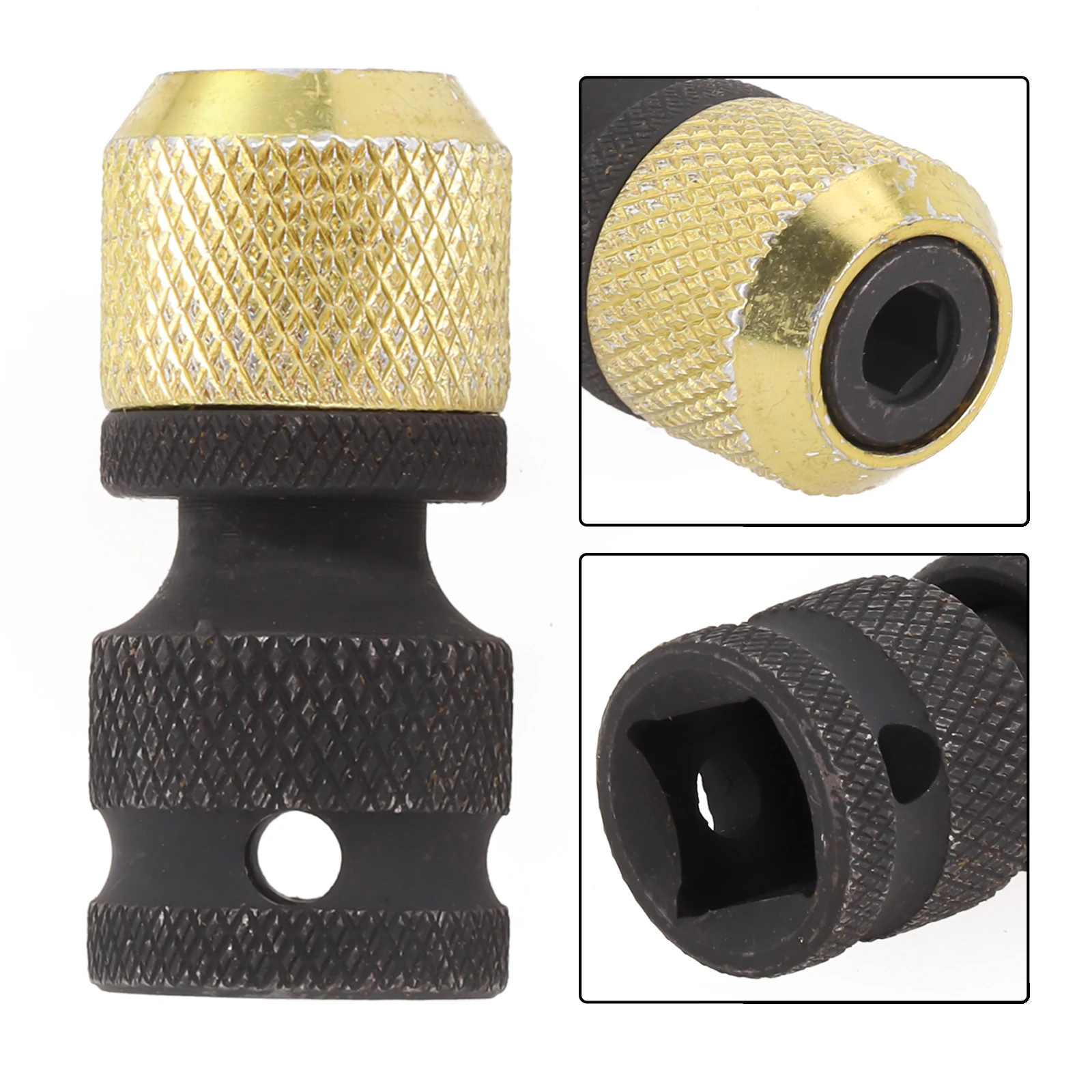 QUICK RELEASE 1/2 "ไดรฟ์สแควร์ 1/4" HEX เจาะ Chuck SOCKET ADAPTER Converter Chuck ADAPTER สําหรับ Impact และประแจวงล้อ