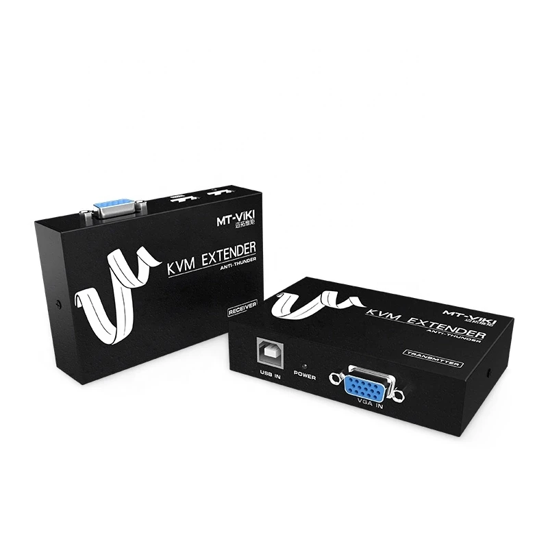 Hot Sale VGA USB KVM Extender 100m Via CAT5e/6 Cable LAN RJ45 1080P@60Hz Keyboard Mouse Signal VGA Extender