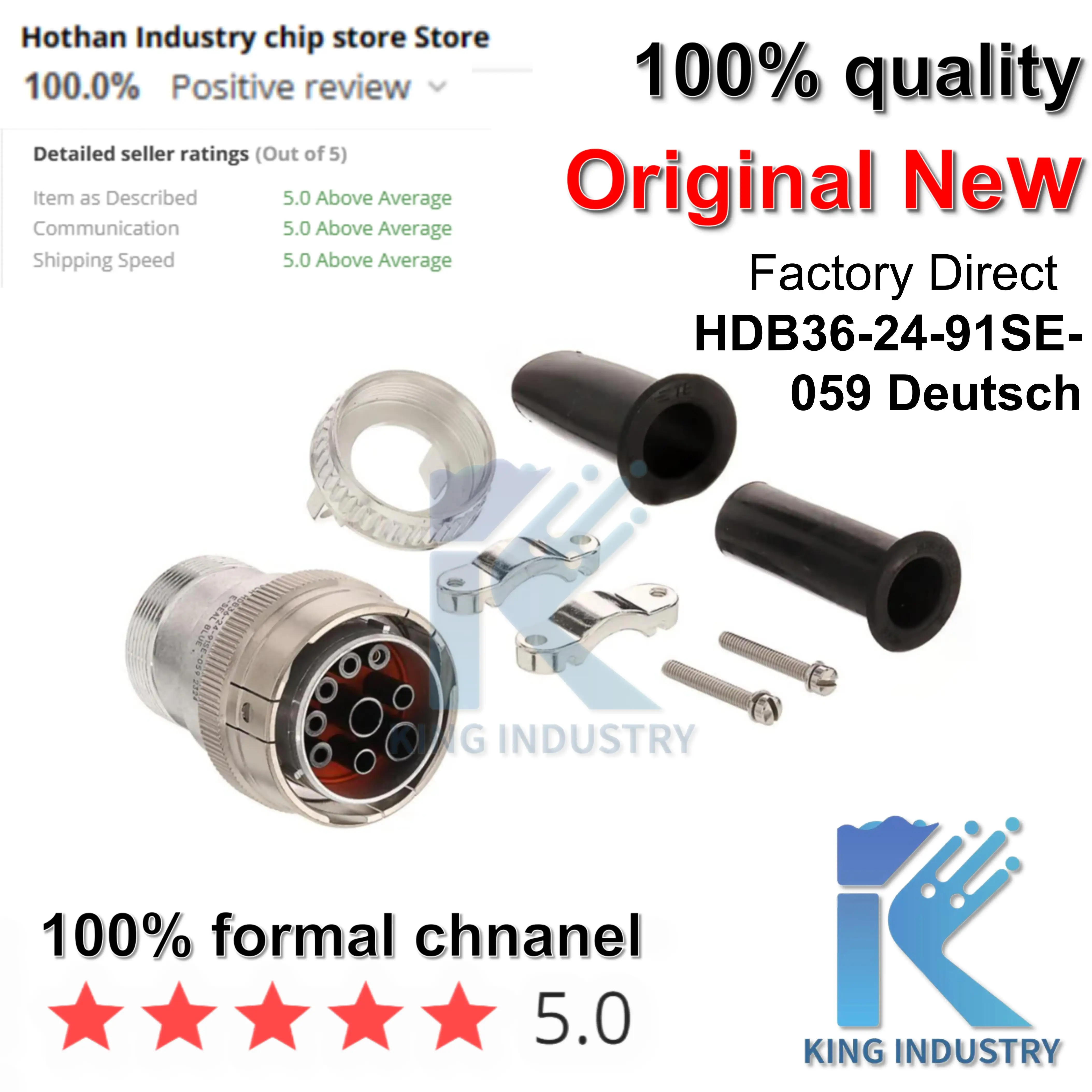 HDB36-24-91SE-059 Deutsch CarConnector Original Genuine Waterproof MaleFemale Plug