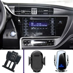 Car Phone Holder For Toyota Corolla MK11 2017 2018 Mobile Phone Mounts Car Wireless Charging Special Fixed Base Accessories